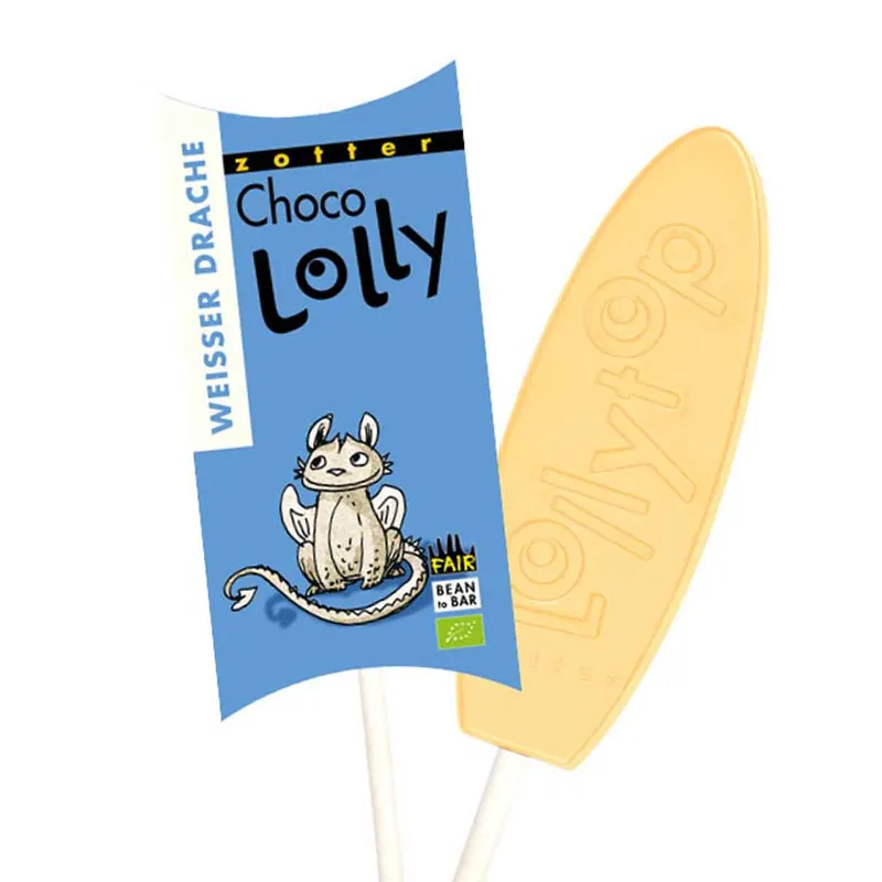 Zotter Schokolade Lollytop – Weißer Drache